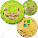 Geo Achievement 1000 Finds - Coin + Pin's