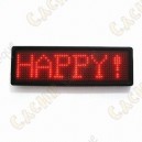 Badge avec message lumineux LED d&eacute;filant