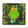 Géocoin "Macaw" - Vert
