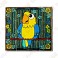 Géocoin "Macaw" - Jaune