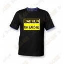 T-Shirt "Caution" Homme - Noir