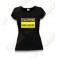 T-Shirt "Caution" Femme - Noir