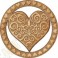 Géocoin en bois "Coeur"