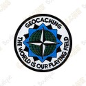 Patch geocaching rond - The World is our Playing Field