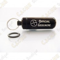Micro capsule "Official Geocache" 5 cm - Black