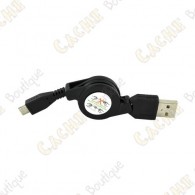 Câble rétractable USB - Mini USB