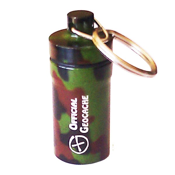 Cache Pilule étanche Grand Tube Bison En Aluminium Camouflage