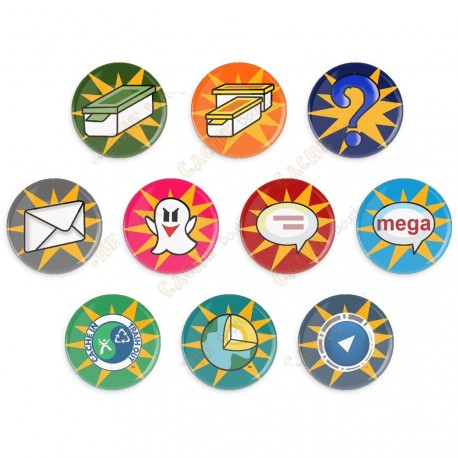 Badges Cache Icon - Lot de 10