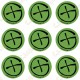 Sticker Geo "Round X-Small" - Lot de 9