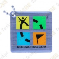  Official Geocaching logo tag. 
 Este geocoin es trackable en  www.geocaching.com . 