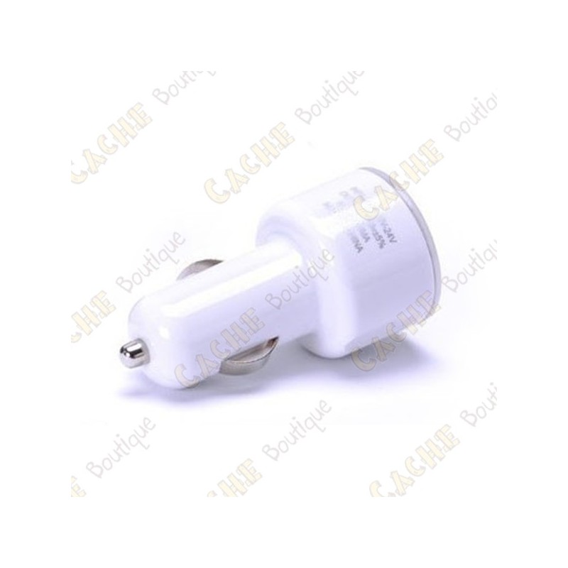 Chargeur allume-cigare double USB - 2A + 1A - Cache Boutique