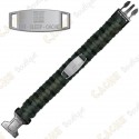 Paracord Bracelet - Eat Sleep Cache - Black / Grey