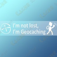 "I'm not lost, I'm Geocaching" window cling