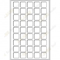 Plateau L pour géocoins 31 x 31 mm - 45 cases