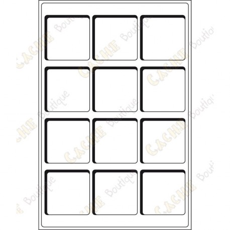 Geocoin tray L 66 x 66 mm - 12 fields