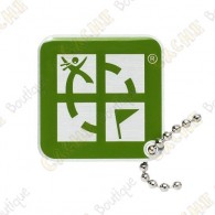 Geocaching logo travel tag - Green