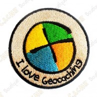  Patch geocaching com logotipo geocaching. 