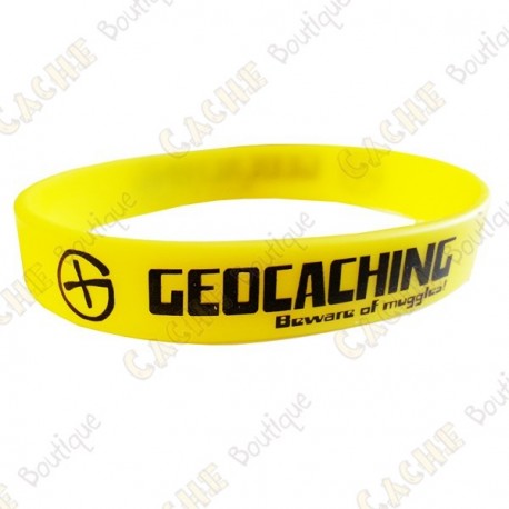 Pulseira de silicone Geocaching - Amarelo