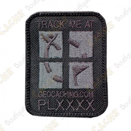 Patch Geocaching trackable - Noir