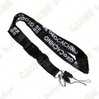  Lanyard geocaching negro bajo licencia oficial Groundspeak. 