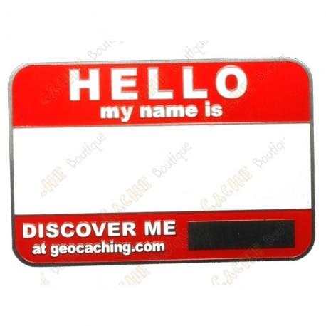 Name tag sans code - Rouge