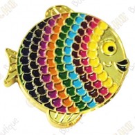 Géocoin "Rainbow Fish" V2 - Spectrum Gold LE