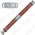 Bracelet Paracorde Trackable - Brugse Beer V -  Rouge-Orange / Gris