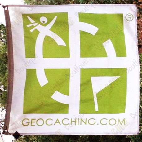 Bandeira geocaching rastreável - Modelo grande