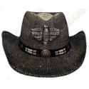 Chapeau "Texas" - Noir/Marron