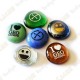 Glass stones - Pack of 6