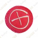 Geocaching round patch - Pink / White