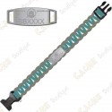 Bracelet Paracorde Trackable - Brugse Beer VI - Turquoise / Gris - Prévente