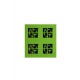 Mini stickers Groundspeak verts - Lot de 4