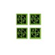 Mini stickers Groundspeak verts - Lot de 4