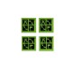 Mini stickers Groundspeak verts - Lot de 4