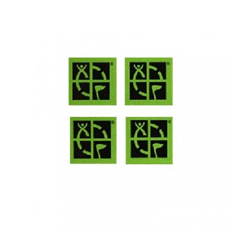 Mini stickers Groundspeak verts - Lot de 4