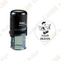 100% custom round stamp - 24mm