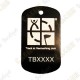 Custom Travel tag - TB shape with your tracking code