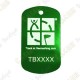 Custom Travel tag - TB shape with your tracking code