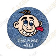 "Geocaching Addict" Button Boy