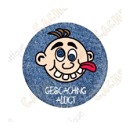 Badge "Geocaching Addict" Garçon