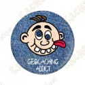 "Geocaching Addict" Button Boy