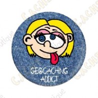 Badge "Geocaching Addict" Fille