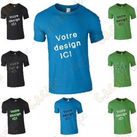 T-Shirt 100% personnalisé, Homme - Noir