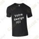 Camiseta 100% personalizado, Hombre - Negra