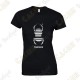 T-Shirt trackable "Travel Bug" Femme - Noir