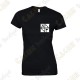 T-Shirt trackable "Discover me" Femme - Noir