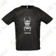 Trackable "Travel Bug" technical T-shirt for Men - Black