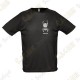 T-shirt técnica trackable com seu Apelido, Homem - Preto