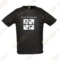 T-shirt técnica com seu Apelido, Homem - Preto